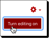 turn editing on button in Moodle